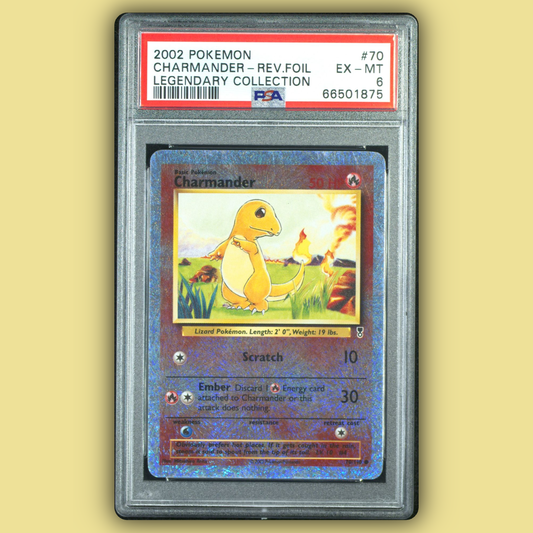 LEGENDARY COLLECTION CHARMANDER REVERSE FOIL PSA 6