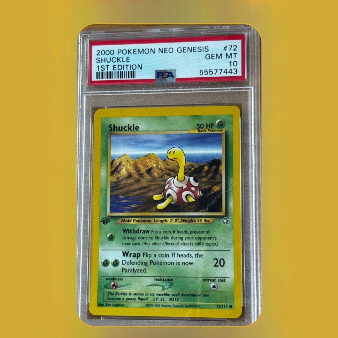 NEO GENESIS SHUCKLE 1ST
EDITION PSA 10